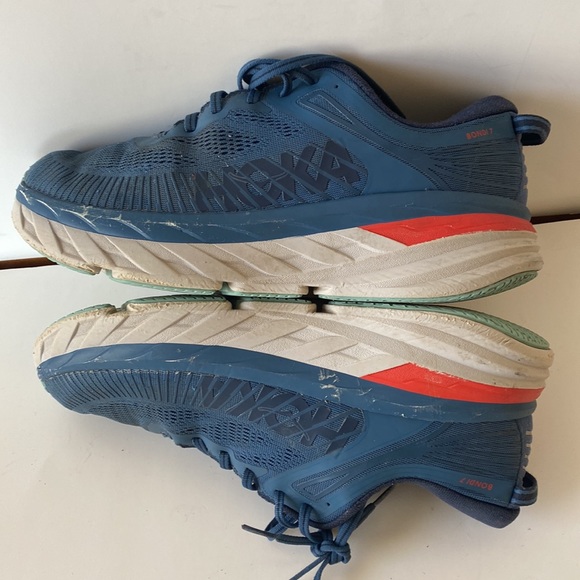 Hoka One One Bondi 7 Wide EE Real Teal, Outer Space Sz 10 - Picture 13 of 16